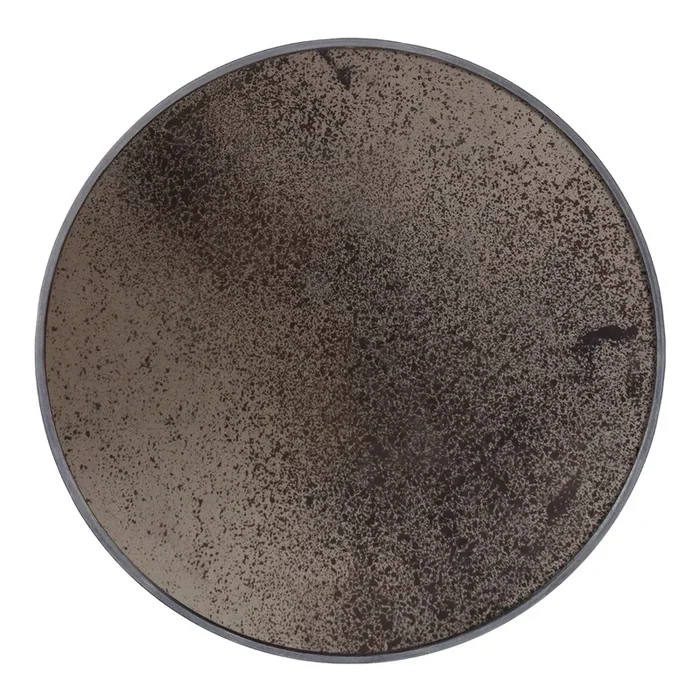 Aged Round Wall Mirror