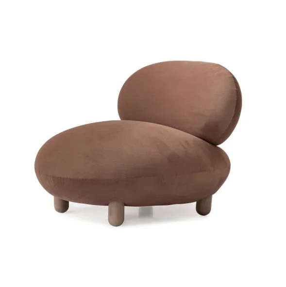 AICO Furniture Bristol Point Accent Chair in Saddle Brown