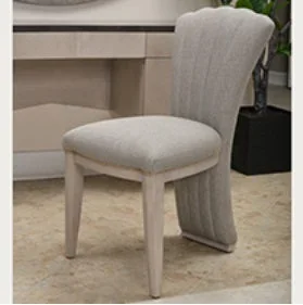AICO Furniture Fantosini Vanity Chair in Silver Mist
