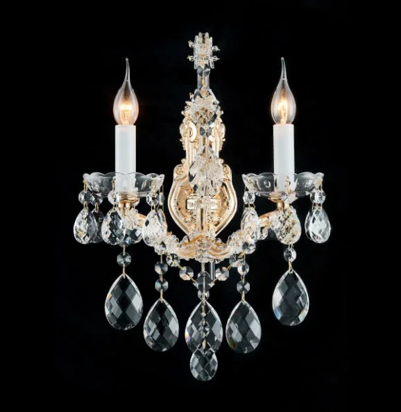 AICO Furniture Lighting La Scala 2 Light Wall Sconce in Clear