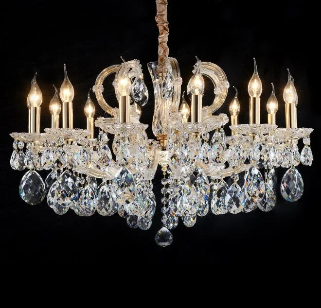 AICO Furniture Lighting Portola II 14 Light Chandelier in Clear