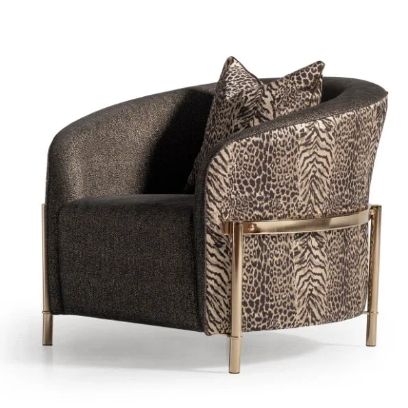 AICO Furniture Lisbon Chair in Onyx Gold