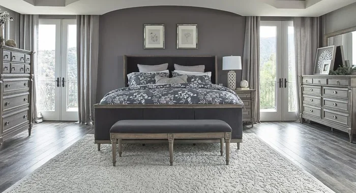 Alderwood – California King Bed – Gray