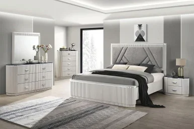 ALDGATE 5 Pc. Queen Bedroom Set w/ Chest / FM7244GY-Q-5PC-CHEST