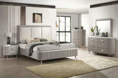 ALDRIDGE 4 Pc. Queen Bedroom Set / FM7243GY-Q-4PC