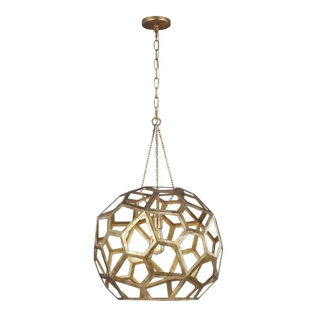Alexa Hampton by Visual Comfort Studio Feccetta Large Pendant, Gold