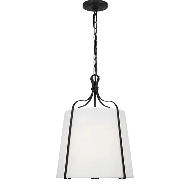 Alexa Hampton By Visual Comfort Studio Leander 1-Light Small Hanging Shade Pendant in Smith Steel