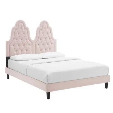Alexandria Tufted Performance Velvet King Platform Bed / MOD-6939