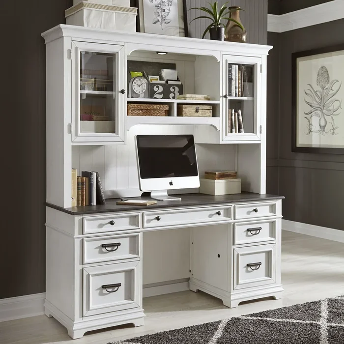 Allyson Park – Credenza & Hutch – White
