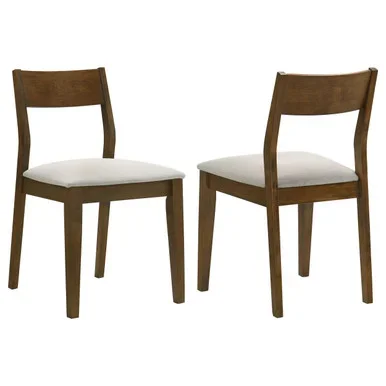 Almonte Dining Chair Upholstered Seat Dark Brown (Set of 2) / CS-108922