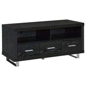 Alton 48″ 3-drawer TV Console Black Oak