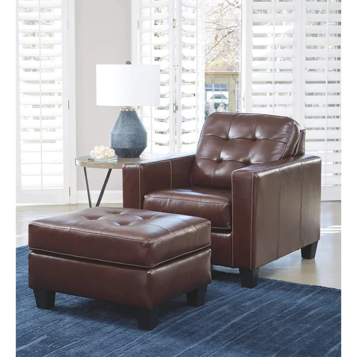 Altonbury – Walnut – 2 Pc. – Chair With Ottoman