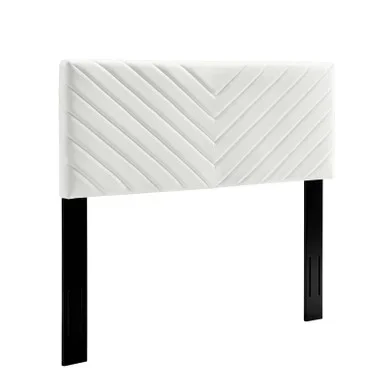 Alyson Angular Channel Tufted Performance Velvet Twin Headboard / MOD-6143