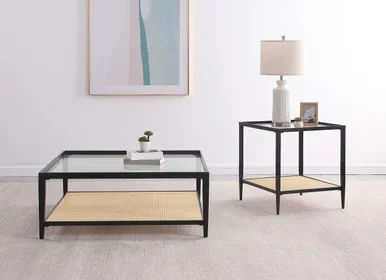 Amherst 2-piece Coffee and End Table Set Black / CS-710658-S2