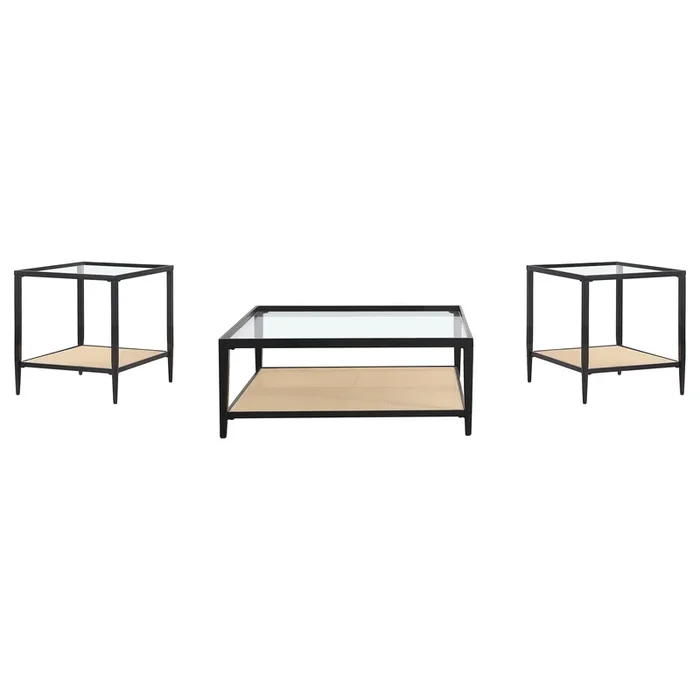 Amherst 3-piece Coffee and End Table Set Black
