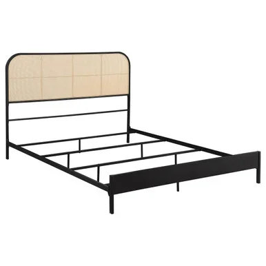 Amherst Radio Weave Rattan Metal Full Bed Black / CS-360351F