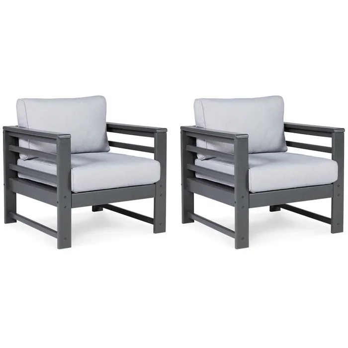 Amora – Charcoal Gray – Lounge Chair W/cushion (2/cn)