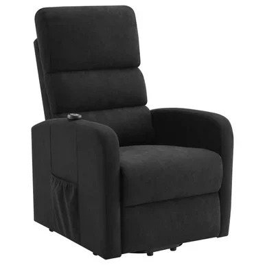 Amsdell Upholstered Power Lift Recliner with Remote Black / CS-603235P