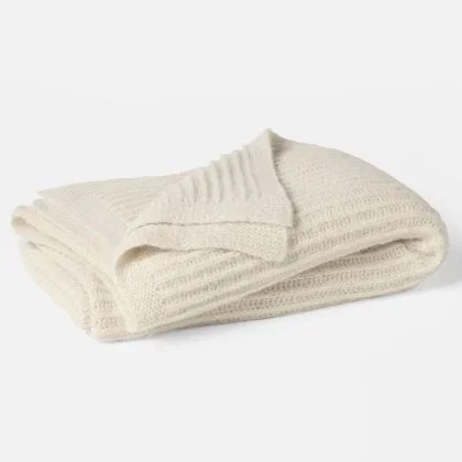 Andes Suri Alpaca Knit Throw by Coyuchi