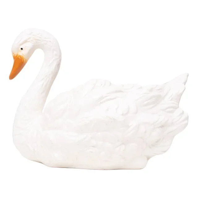 Antique Ceramic Swan Jardiniere from Capodimonte, 1880