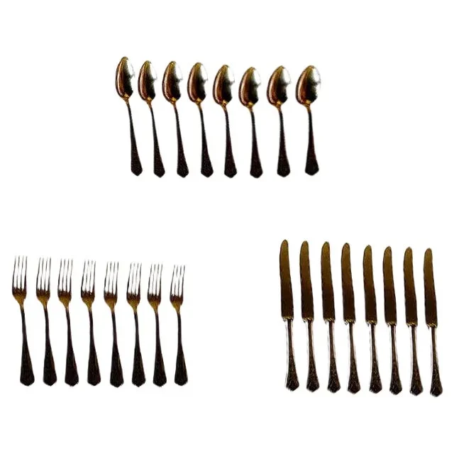 Antique German Cutlery Set from Peka, Set of 24