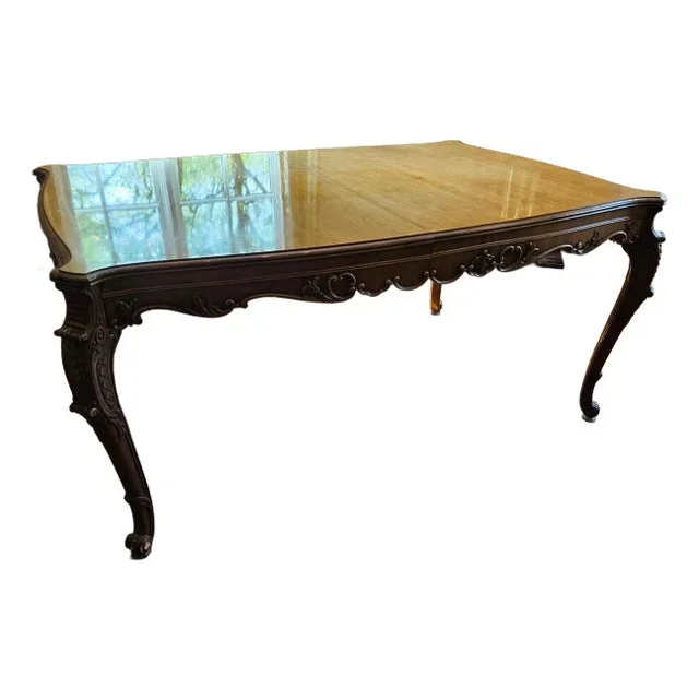 Antique Louis XV Italian Dining Room Banquet Table Walnut
