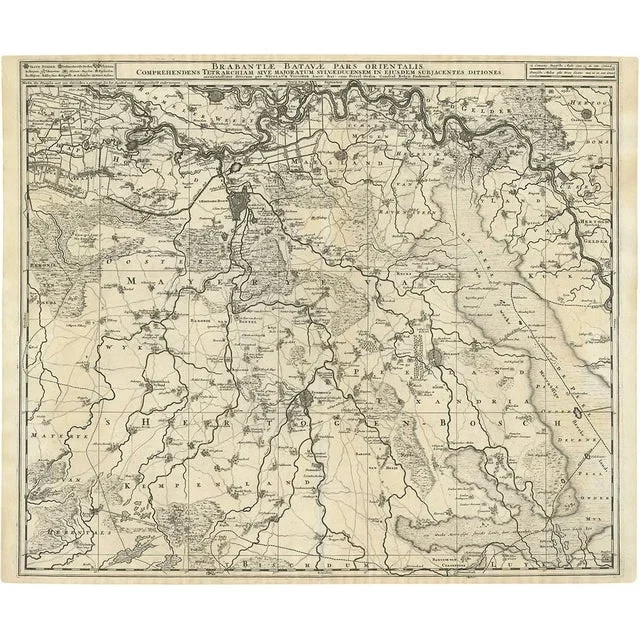 Antique Map of Brabant the Netherlands by N. Visscher, 1690