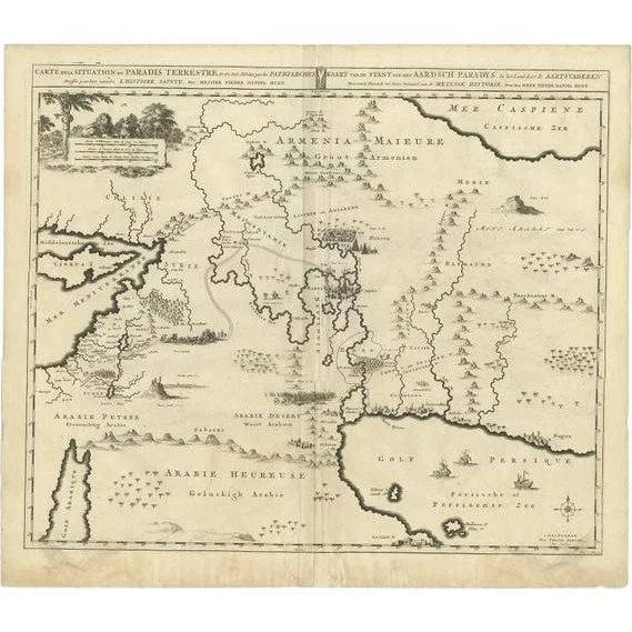 Antique Map of the Middle East by Mortier, 1700