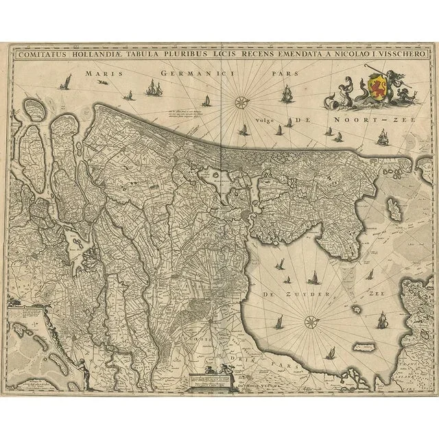 Antique Map of the Netherlands by N. Visscher, 1684