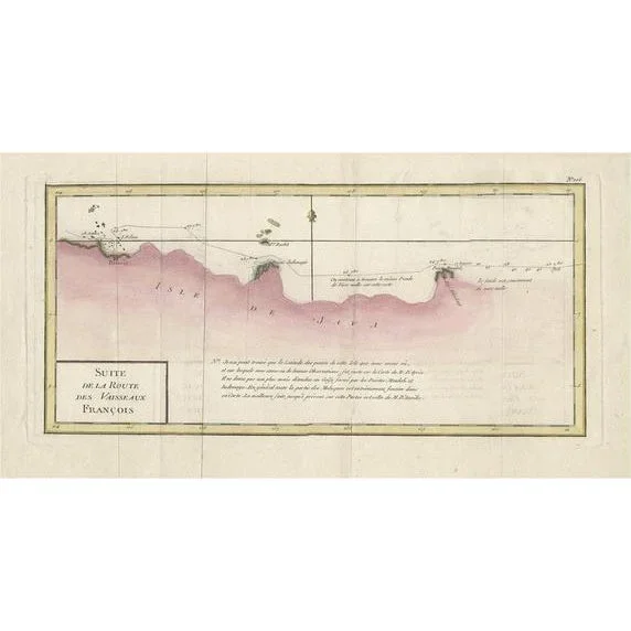 Antique Map of the Routes to Asia by Jean-François de Galaup, 1787