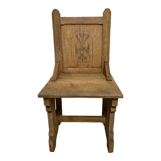 Antique Oak Hall Chair