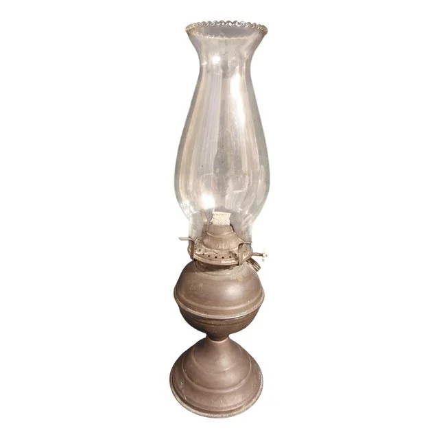 Antique Oil Table Lamp, 1890s