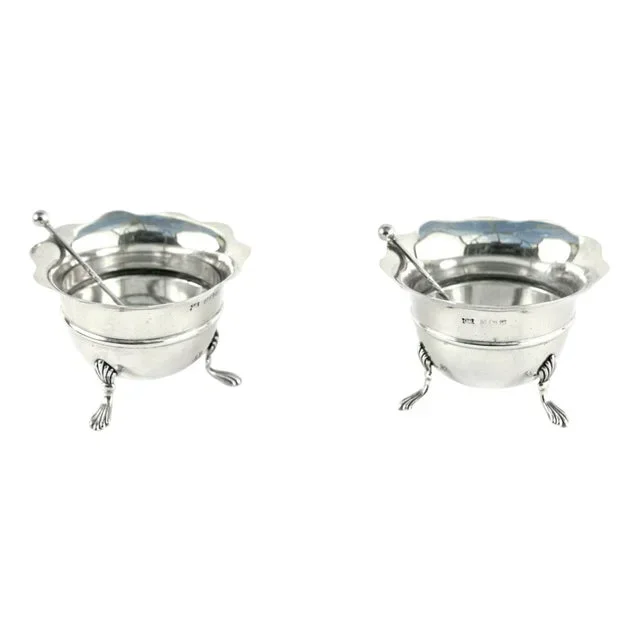 Antique Silver Salt Shakers, 1906, Set of 2