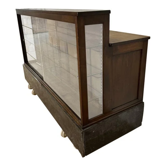 Antique Store Counter Showcase Display Cabinet and Workstation