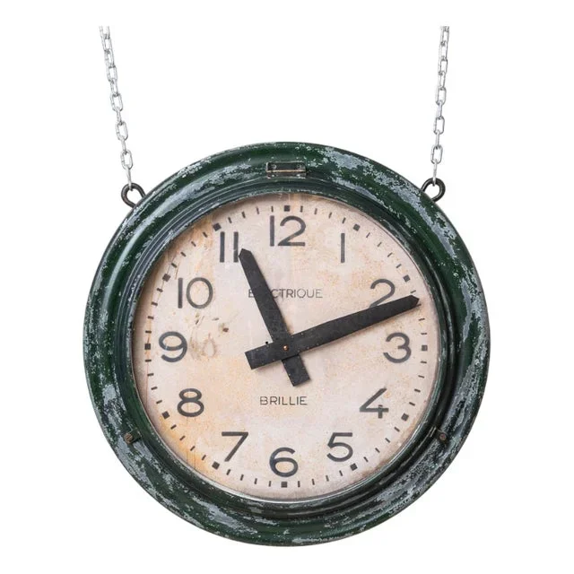 Antique Train Station Wall Clock from Brillie, 1920s