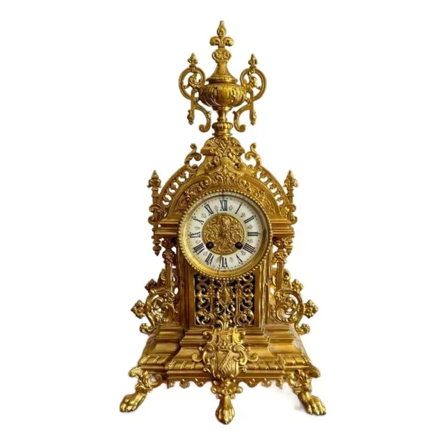 Antique Victorian Ormolu Mantle Clock, 1880