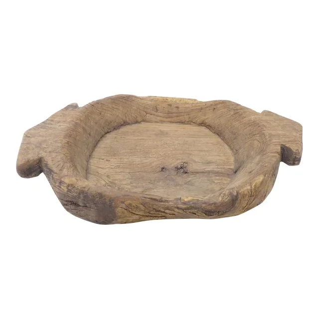 Antique Weathered Wood Trencher