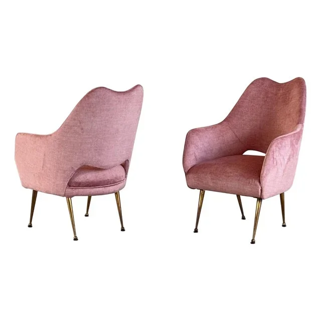Armchairs attributed to Federico Munari for Isa Bergamo, Italy, 1950s, Set of 2