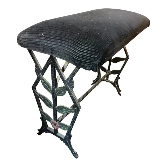 Art Deco 1920’s Cast Iron Sewing Bench