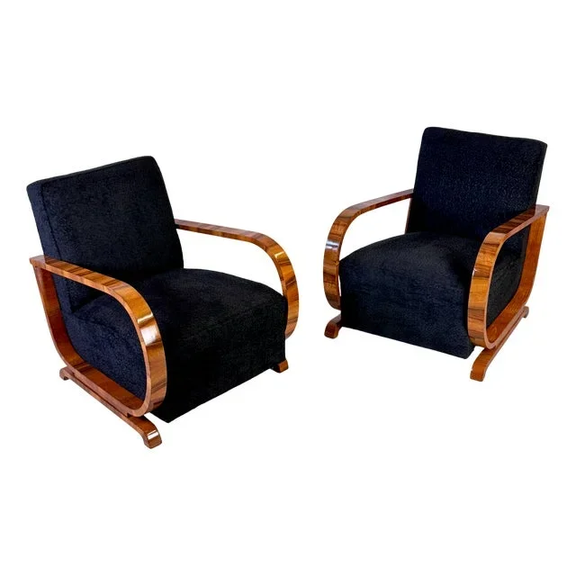 Art Deco Armchairs attributed to Heal & Son, London, 1930s, Set of 2