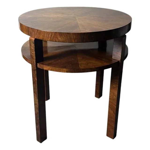 Art Deco Austrian High Coffee Table in Walnut Veneer