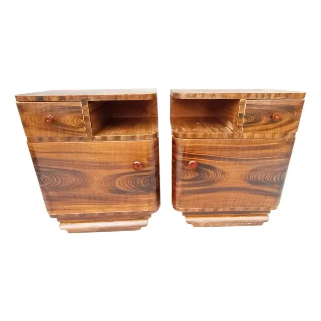Art Deco Bedside Tables by Jindrich Halabala for Up Závody, 1940s, Set of 2