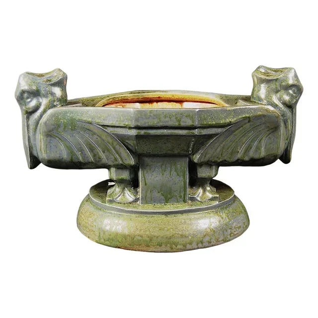 Art Deco Pelican Planter in Bouffioulx Stoneware by Roger Guerin, 1925