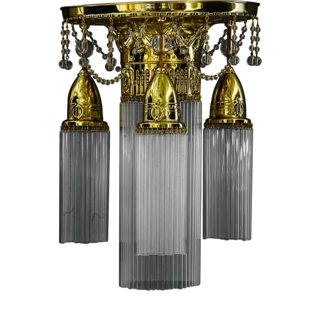 Art Nouveau Ceiling Lamp, Vienna, 1908