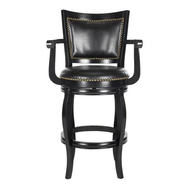 Arthur Swivel Barstool in Black