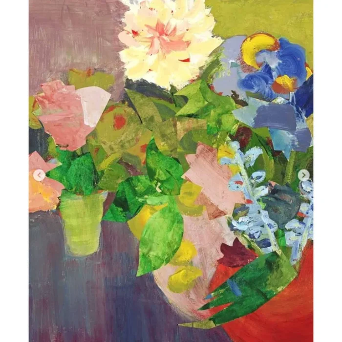 Artwork by Mara Wagner “Chrysanthemum and Iris”