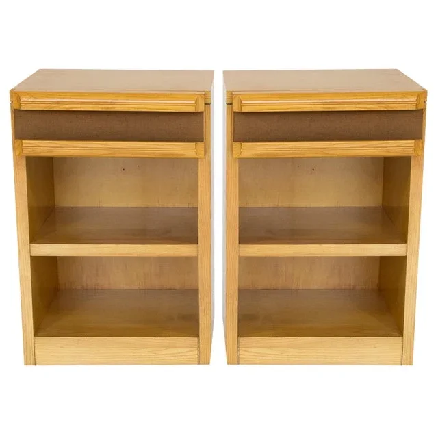 Ash Bedside Tables, 1970s, Set of 2