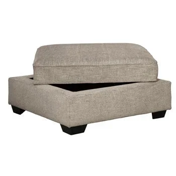 Ashley Bovarian Ottoman w/Storage in Stone
