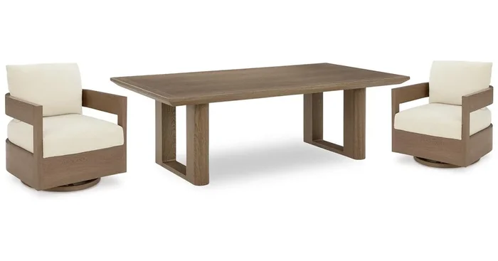ASHLEY FURNITURE 2 Outdoor Lounge Chairs With End Table PKG021216 | Home Haven Furniture and Applian…