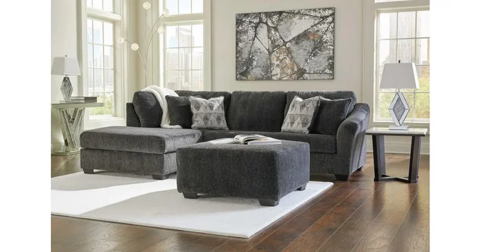 ASHLEY FURNITURE 2-piece Sectional With Ottoman PKG015089 | Home Haven Furniture and Appliance